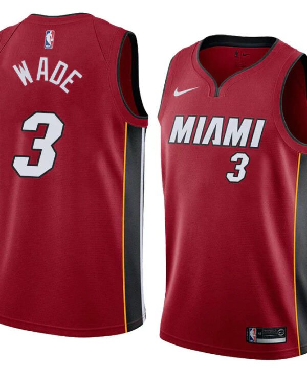 Regata NBA Miami Heat Nike Authentic Wade 3 - Grená