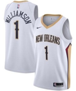 Regata NBA New Orleans Pelicans Nike Authentic Swingman Williamson 1 - Branca