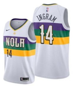 Regata NBA New Orleans Pelicans City Edition Nike Authentic Swingman Ingram 14 - Branca