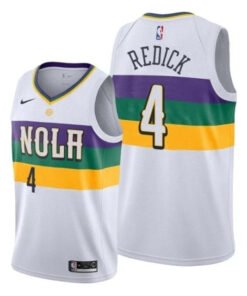 Regata NBA New Orleans Pelicans City Edition Nike Authentic Swingman Redick 4 - Branca