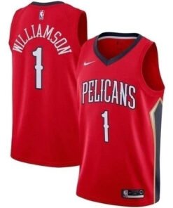 Regata NBA New Orleans Pelicans Nike Authentic Swingman Williamson 1 - Vermelha