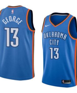 Regata NBA Oklahoma City Thunder Nike Authentic Swingman George 13 - Azul