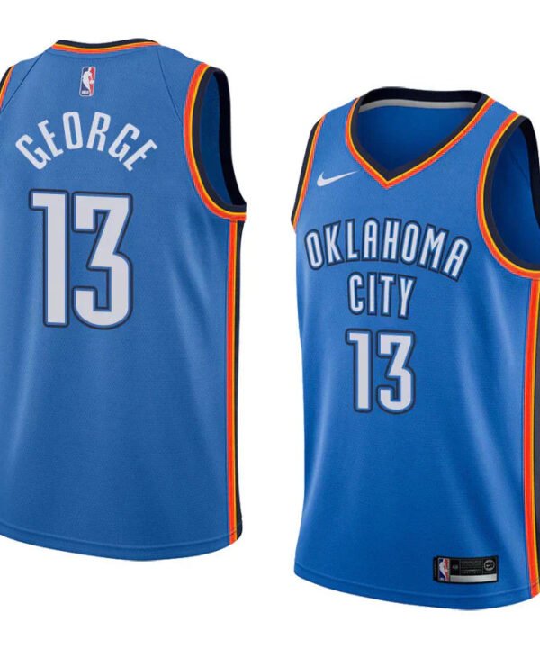 Regata NBA Oklahoma City Thunder Nike Authentic Swingman George 13 - Azul