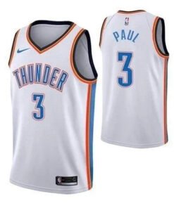 Regata NBA Oklahoma City Thunder Nike Authentic Swingman Paul 3 - Branca