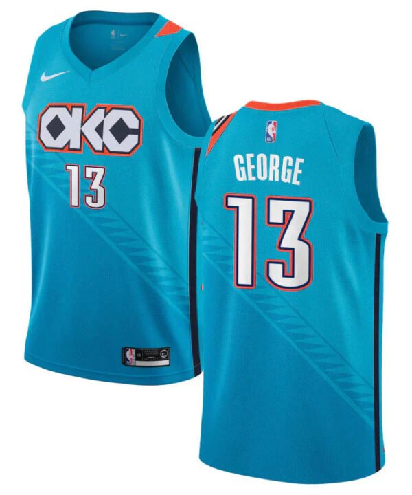 Regata NBA Oklahoma City Thunder City Edition 18/19 Nike Authentic Swingman George 13 - Azul