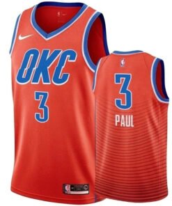 Regata NBA Oklahoma City Thunder Nike Authentic Swingman Paul 3 - Laranja