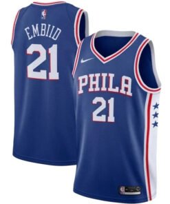 Regata NBA Philadelphia 76ers Nike Authentic Embiid 21 - Azul
