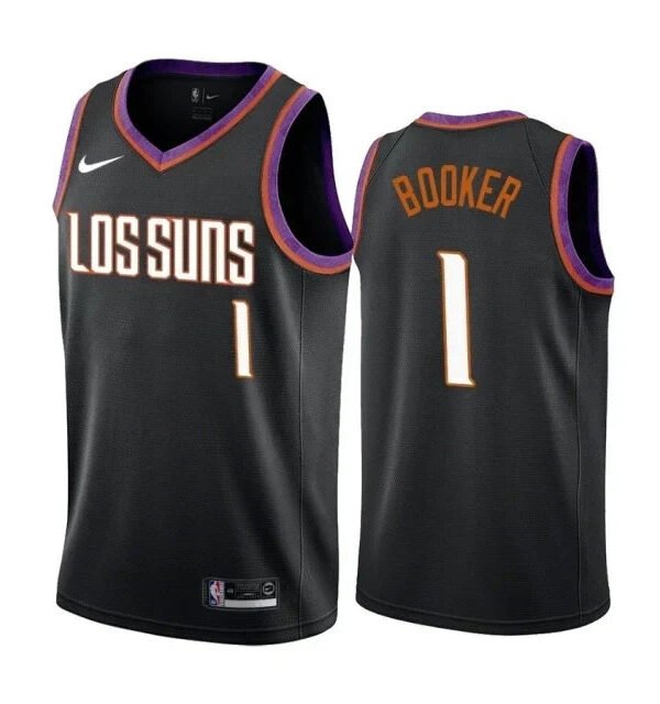 Regata NBA Phoenix Suns City Edition Nike Authentic Brooker 1 - Preta