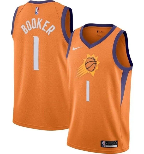 Regata NBA Phoenix Suns City Edition Nike Authentic Brooker 1 - Laranja