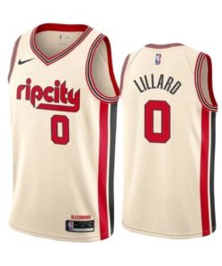 Regata NBA Portland Trail Blazers City Edition 19/20 Nike Authentic Swingman Lillard 0 - Bege