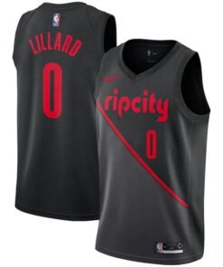 Regata NBA Portland Trail Blazers City Edition 19/20 Nike Authentic Swingman Lillard 0 - Preta
