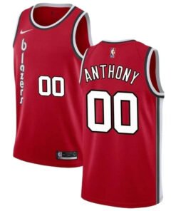 Regata NBA Portland Trail Blazers City Edition 19/20 Nike Authentic Swingman Anthony 00 - Vermelha