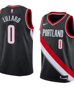 Regata NBA Portland Trail Blazers Nike Authentic Swingman Lillard 0 - Preta