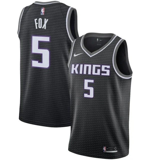 Regata NBA Sacramento Kings Nike Authentic Swingman Fox 5 - Preta