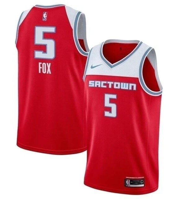 Regata NBA Sacramento Kings Nike Authentic Swingman Fox 5 - Vermelha