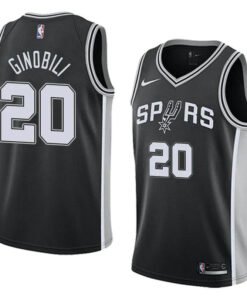 Regata NBA San Antonio Spurs Nike Authentic Ginobili 20 - Preta