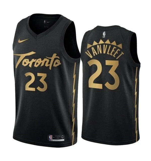 Regata NBA Toronto Raptors City Edition Nike Swingman Authentic VanVleet 23 - Preta
