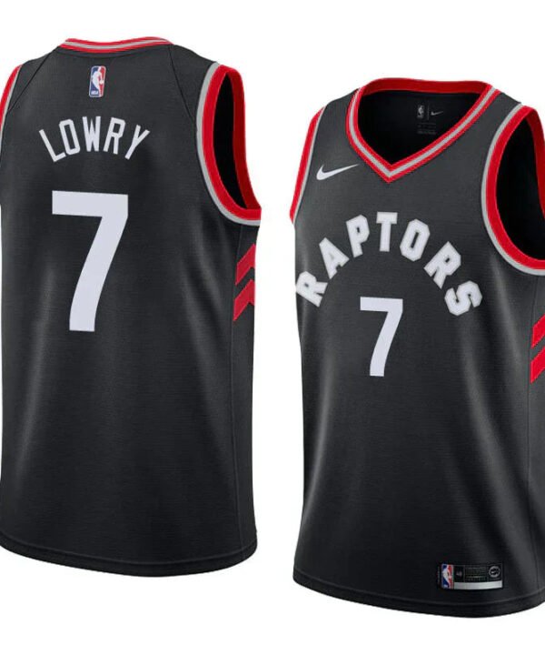 Regata NBA Toronto Raptors Nike Authentic Swingman Lowry 7- Preta