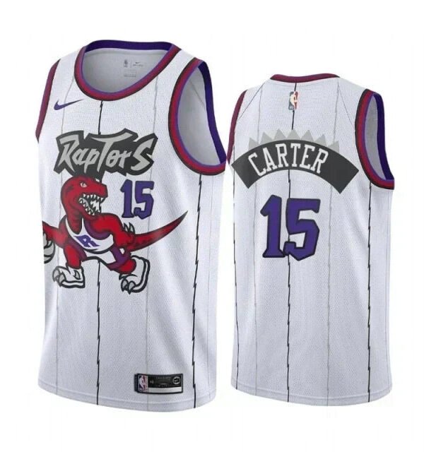 Regata NBA Toronto Raptors Retrô Nike Swingman Authentic Carter 15 - Branca