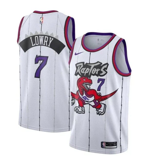 Regata NBA Toronto Raptors Retrô Nike Swingman Authentic Lowry 7 - Branca