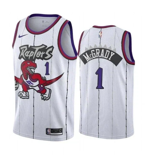Regata NBA Toronto Raptors Retrô Nike Swingman Authentic McGrady 1 - Branca