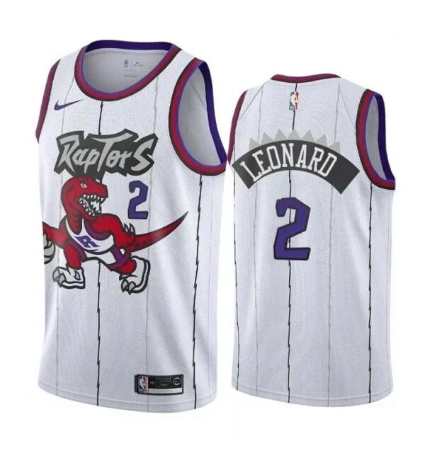 Regata NBA Toronto Raptors Retrô Nike Swingman Authentic Leonard 2 - Branca