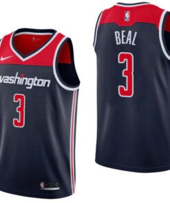 Regata NBA Washington Wizards Nike Authentic Swingman Beal 3- Preta e Vermelha
