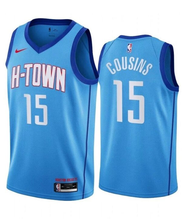 Regata NBA Houston Rockets City 20/21 Edition Nike Authentic Swingman Cousins 15 - Azul