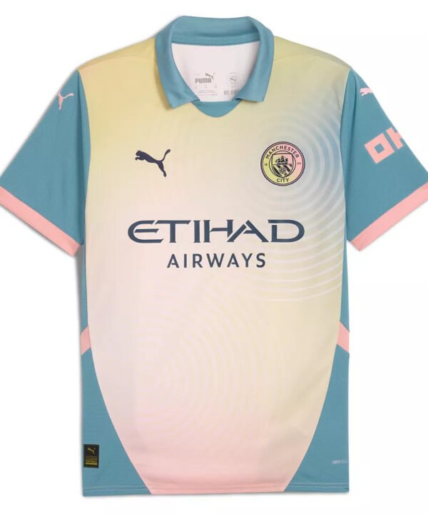 Camisa Manchester City Fourth 24/25 s/n° Torcedor Puma Masculina - Azul e Rosé