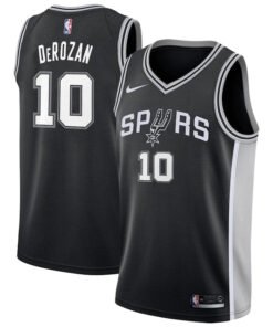 Regata NBA San Antonio Spurs Nike Authentic DeRozan 10 - Preta