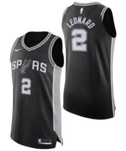 Regata NBA San Antonio Spurs Nike Authentic Leonard 2 - Preta