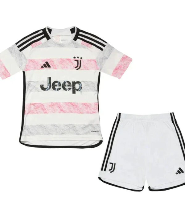 Conjunto Infantil Juventus Away 23/24 - Branco