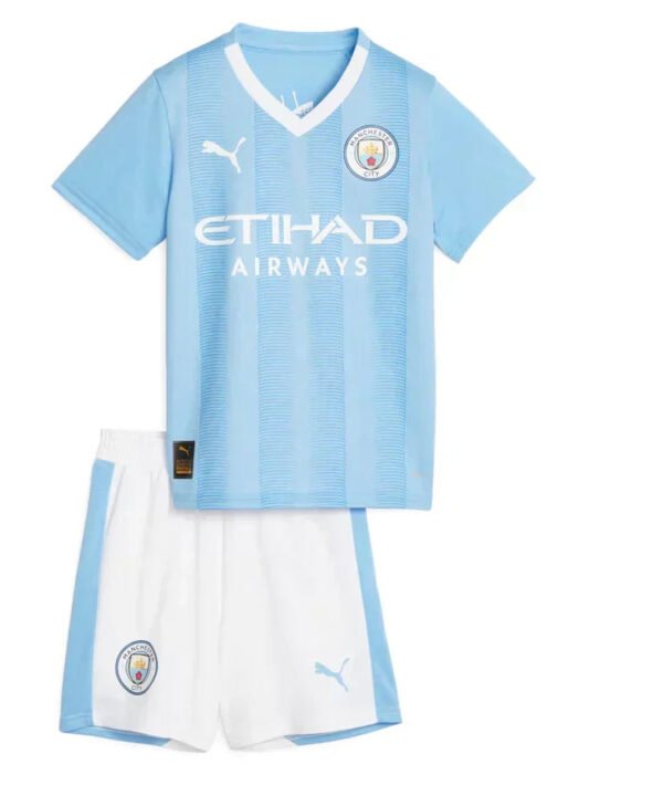 Conjunto Infantil Manchester City Home 23/24 - Azul