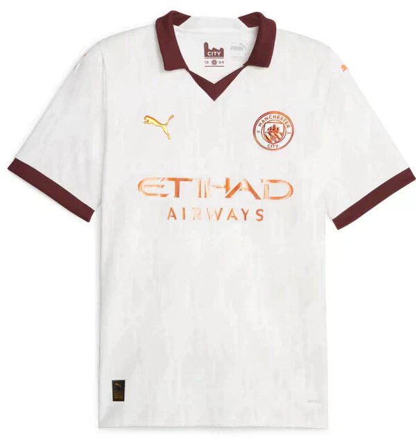 Camisa Manchester City Away 23/24 s/n° Torcedor Masculina - Branco