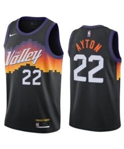 Regata NBA Phoenix Suns Nike Authentic Ayton 22 - Preta