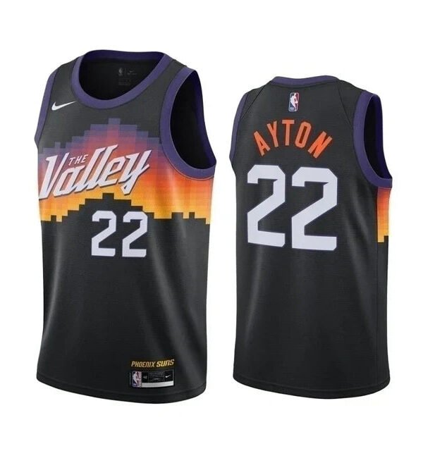 Regata NBA Phoenix Suns Nike Authentic Ayton 22 - Preta