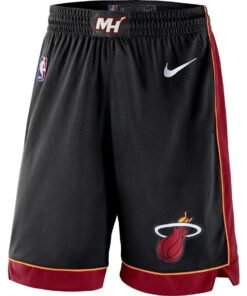 Bermuda NBA Miami Heat Nike Authentic - Preta e Grená