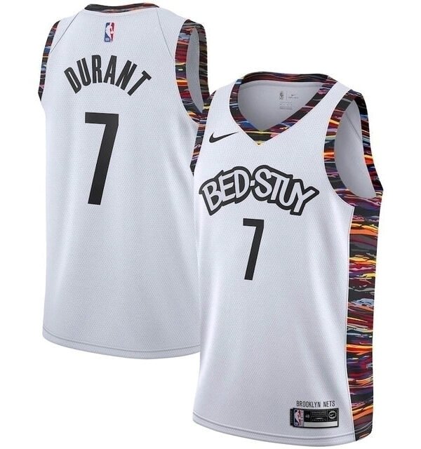 Regata NBA Brooklyn Nets Nike Authentic Durant 7 - Branca