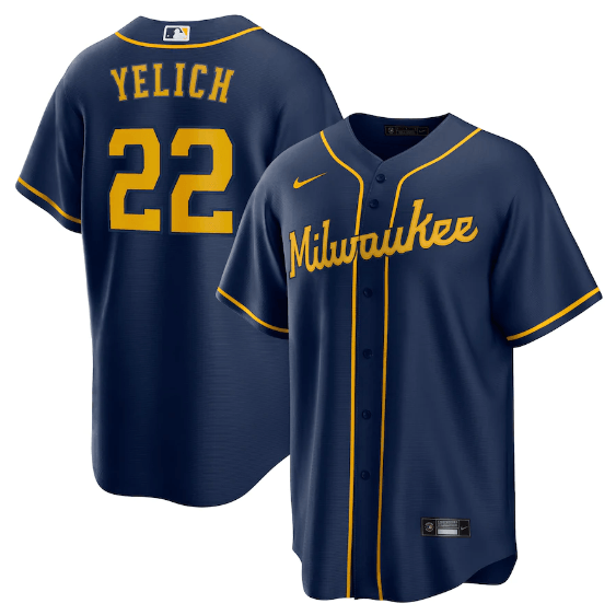 Jersey Milwaukee Brewers Azul Torcedor