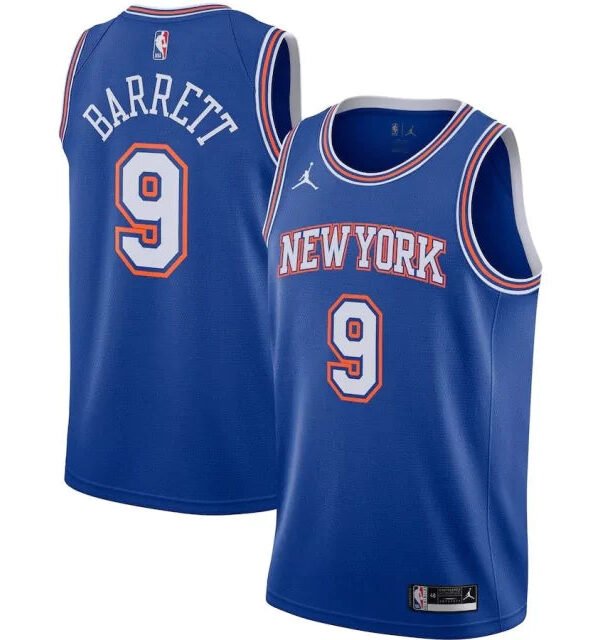 Regata NBA New York Knicks Edition 20/21 Nike Authentic Barrett 9 - Azul