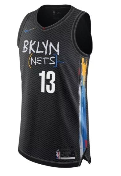 Regata NBA Brooklyn Nets City Edition 20/21 Nike Authentic Harden 13 - Preta