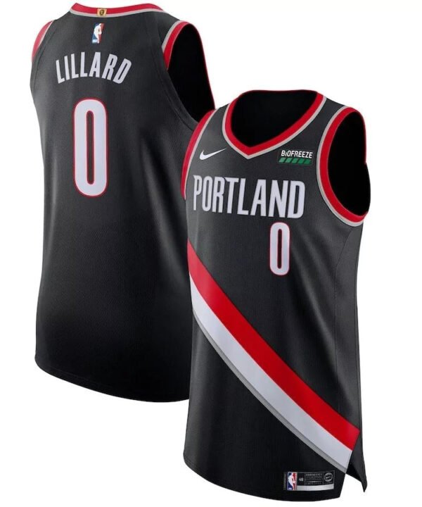 Regata NBA Portland Trail Blazers Icon Edition 20/21 Nike Authentic Swingman Lillard 0 - Preta