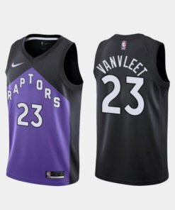 Regata NBA Toronto Raptors Earned Edition Nike Swingman Authentic VanVleet 23 - Roxa e Preta