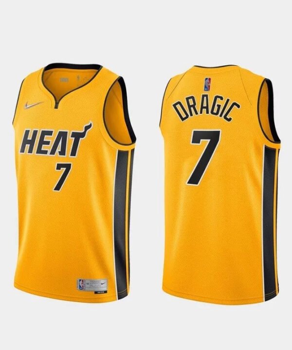 Regata NBA Miami Heat Edition 20/21 Nike Authentic Dragic 7 - Amarela