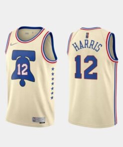 Regata NBA Philadelphia 76ers Nike Authentic Harris 12 - Bege