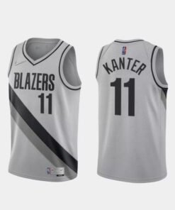 Regata NBA Portland Trail Blazers City Edition 20/21 Nike Authentic Swingman Kanter 11 - Branca