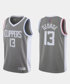 Regata NBA Los Angeles Clippers City 20/21 Edition Nike Authentic Swingman George 13 - Cinza