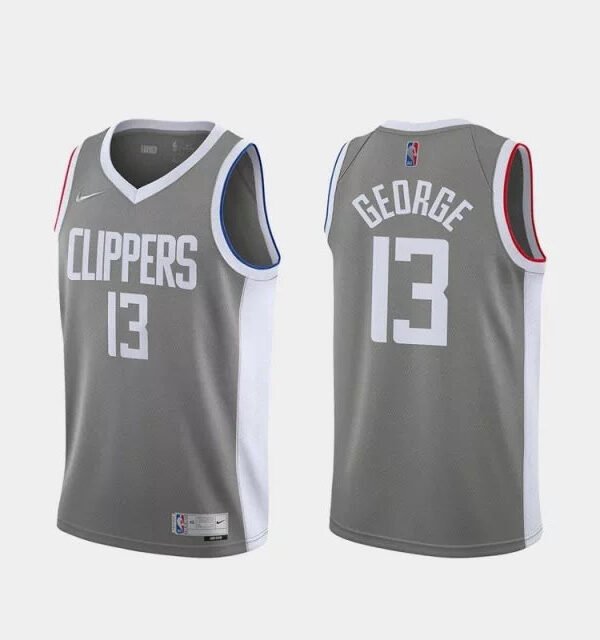 Regata NBA Los Angeles Clippers City 20/21 Edition Nike Authentic Swingman George 13 - Cinza