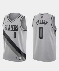 Regata NBA Portland Trail Blazers City Edition 20/21 Nike Authentic Swingman Lillard 0 - Branca