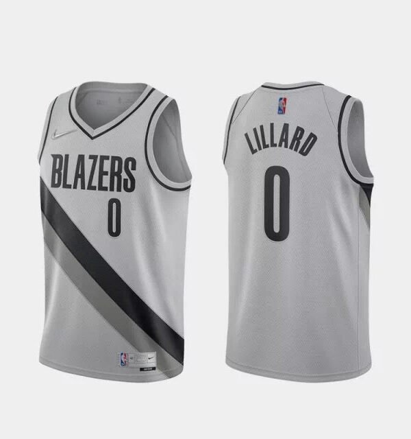 Regata NBA Portland Trail Blazers City Edition 20/21 Nike Authentic Swingman Lillard 0 - Branca
